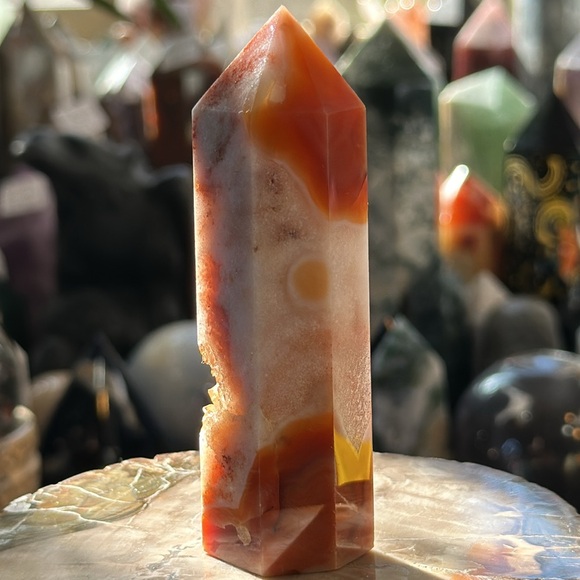 🎄SALE🎄Carnelian Crystal Point With Druzy! - Picture 4 of 10